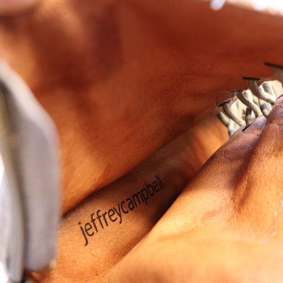 Jeffrey Campbell Cos Taupe Suede Lace-Up Booties 9 - Picture 10 of 16